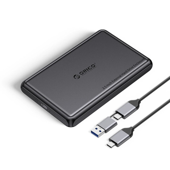 Orico външна кутия за диск Storage - Case - 2.5 inch USB-C/A Black - DDL25-C3-BK Orico външна кутия за диск Storage - Case - 2.5 inch USB-C/A Black - DDL25-C3-BK