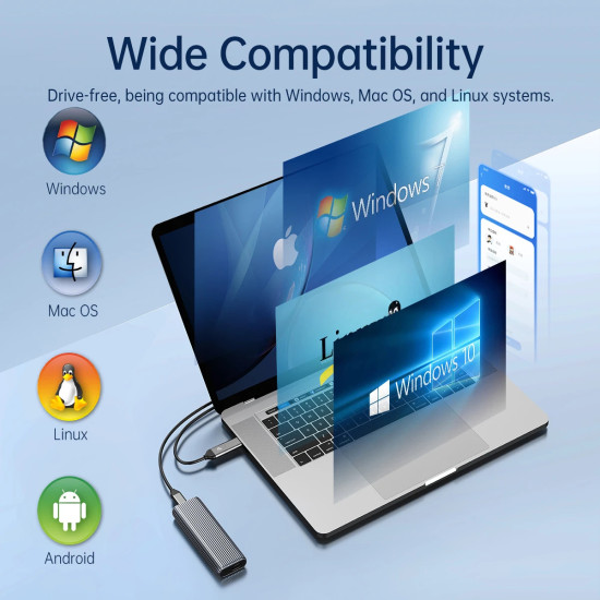 Orico външна кутия за диск Storage - Case - M.2 NVMe M-key 10 Gbps, Aluminium - AM2C3-G2-GY Orico външна кутия за диск Storage - Case - M.2 NVMe M-key 10 Gbps, Aluminium - AM2C3-G2-GY