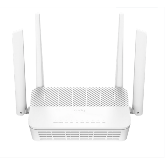 Wireless Router Cudy WR3000H, AX3000, 2.4/5 GHz, 574 - 2402 Mbps, 10/100/1000 Wireless Router Cudy WR3000H, AX3000, 2.4/5 GHz, 574 - 2402 Mbps, 10/100/1000