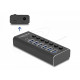 Delock 7 портов USB хъб с 3 порта 10 Gbps и 4 Портове за бързо зареждане 5 Gbps сс превключвател