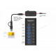 Delock 7 портов USB хъб с 3 порта 10 Gbps и 4 Портове за бързо зареждане 5 Gbps сс превключвател