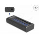 Delock 7 портов USB хъб с 3 порта 10 Gbps и 4 Портове за бързо зареждане 5 Gbps сс превключвател