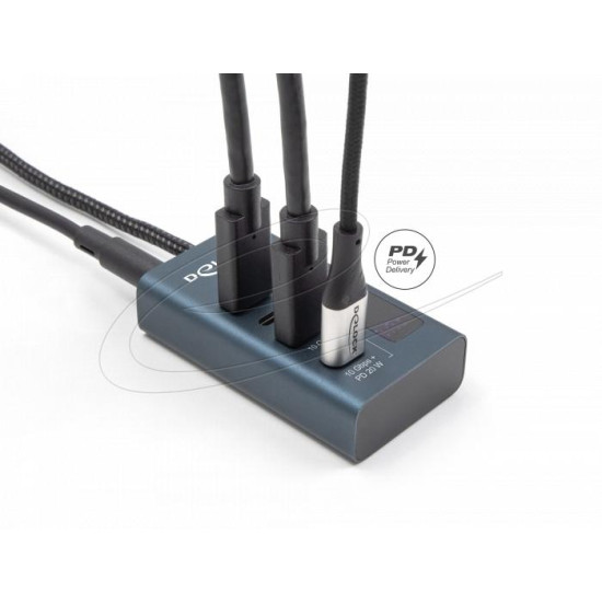 Delock USB Хъб, 4 x USB Type-C, 10 Gbps Delock USB Хъб, 4 x USB Type-C, 10 Gbps