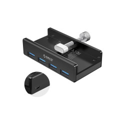 Orico хъб USB 3.0 HUB Clip Type 4 port - aux Micro-USB power input, Black - MH4PU-P-BK Orico хъб USB 3.0 HUB Clip Type 4 port - aux Micro-USB power input, Black - MH4PU-P-BK