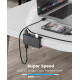 Orico хъб USB 3.0 HUB Clip Type 4 port - aux Micro-USB power input, Black - MH4PU-P-BK
