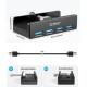 Orico хъб USB 3.0 HUB Clip Type 4 port, Black - MH4PU-BK