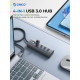 Orico хъб HUB USB3.0 4 port, Aluminium, Grey - PDD4U-U3-015-GY