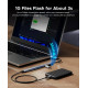 Orico хъб HUB USB-C 5 port - USB3.0 x 1, USB2.0 x 2, USB-C x 2, Aluminium - YSA4-U2-GY