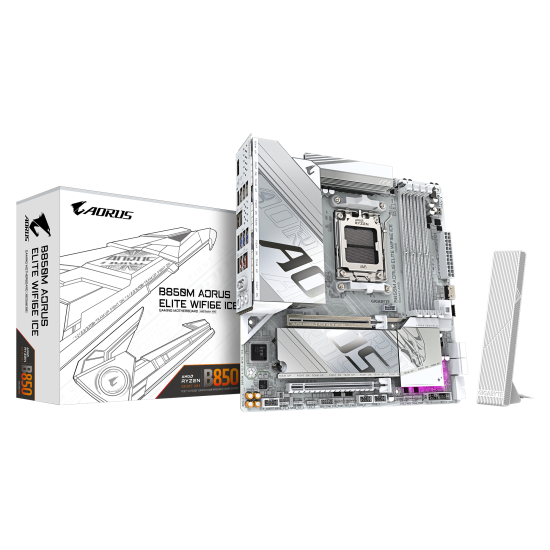 Motherboard GIGABYTE B850M AORUS ELITE WIF6E ICE socket AM5