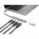 Delock 4 Port Slim USB Type-C™ Hub with 1 x USB 10 Gbps Type-A + 2 x USB 2.0 Type-A + 1 x USB 2.0 USB Type-C™ and PD 95 W Delock 4 Port Slim USB Type-C™ Hub with 1 x USB 10 Gbps Type-A + 2 x USB 2.0 Type-A + 1 x USB 2.0 USB Type-C™ and PD 95 W