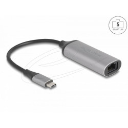 Delock Мрежов адаптер USB Type-C към 5 GbpsLAN Delock Мрежов адаптер USB Type-C към 5 GbpsLAN