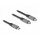 Delock Кабел USB-C, Y-кабел, 2 x USB-C PD 3.0, 100 W, 1.2 m