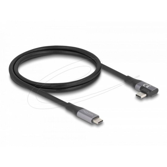 Delock USB-C Кабел 90°, 40 Gbps USB PD 3.1, 240W, 1 m