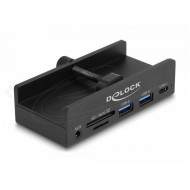 Delock External USB 5 Gbps 3 Port Hub 2 x USB Type-A, 1 x USB Type-C™ and 2 Slot Card Reader with Locking Screw Delock External USB 5 Gbps 3 Port Hub 2 x USB Type-A, 1 x USB Type-C™ and 2 Slot Card Reader with Locking Screw