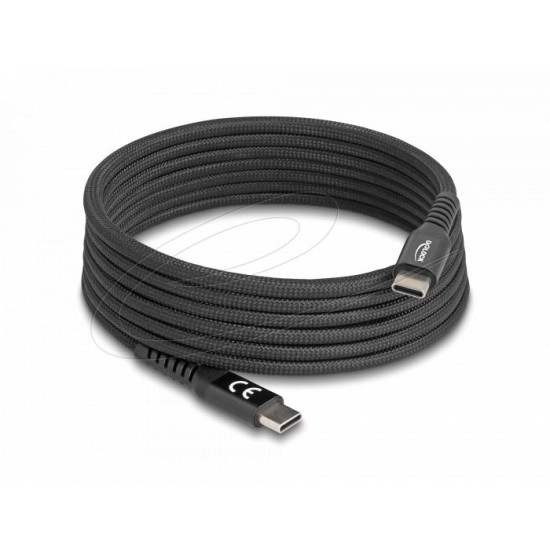 Delock Кабел USB-C, PD 60W, магнитна текстилна обвивка, 2 m