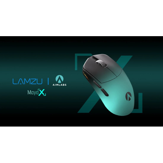Lamzu професионална геймърска мишка MAYA X 8K - Wireless Gaming Mouse - Aimlabs Edition Lamzu професионална геймърска мишка MAYA X 8K - Wireless Gaming Mouse - Aimlabs Edition