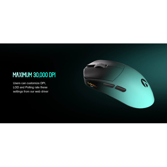 Lamzu професионална геймърска мишка MAYA X 8K - Wireless Gaming Mouse - Aimlabs Edition Lamzu професионална геймърска мишка MAYA X 8K - Wireless Gaming Mouse - Aimlabs Edition