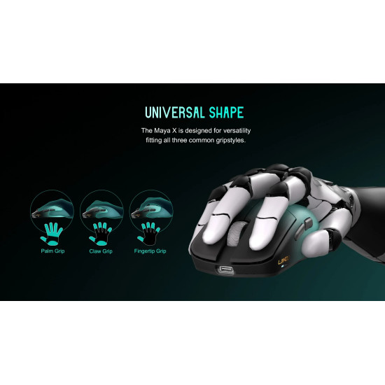Lamzu професионална геймърска мишка MAYA X 8K - Wireless Gaming Mouse - Aimlabs Edition Lamzu професионална геймърска мишка MAYA X 8K - Wireless Gaming Mouse - Aimlabs Edition
