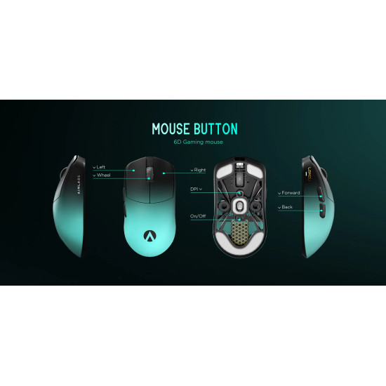 Lamzu професионална геймърска мишка MAYA X 8K - Wireless Gaming Mouse - Aimlabs Edition Lamzu професионална геймърска мишка MAYA X 8K - Wireless Gaming Mouse - Aimlabs Edition