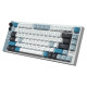 Lamzu професионална геймърска механична клавиатура Professional Gaming Mechanical Keyboard JET 75 - 8K, Magnetic Gateron Jade Switches - White/Blue
