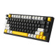 Lamzu професионална геймърска механична клавиатура Professional Gaming Mechanical Keyboard JET 75 - 8K, Magnetic Gateron Jade Switches - Black/Yellow