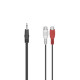 HAMA Аудио адаптер, 2 x RCA женско - 3.5 mm жак мъжко, стерео HAMA Аудио адаптер, 2 x RCA женско - 3.5 mm жак мъжко, стерео