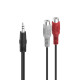 HAMA Аудио адаптер, 2 x RCA женско - 3.5 mm жак мъжко, стерео HAMA Аудио адаптер, 2 x RCA женско - 3.5 mm жак мъжко, стерео