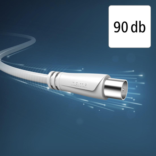 Hama Antenna Cable, Coax Plug - Coax Socket, 3 m, 90 dB Hama Antenna Cable, Coax Plug - Coax Socket, 3 m, 90 dB