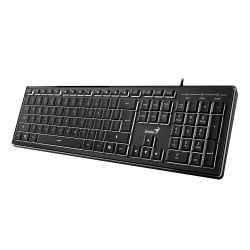 Genius клавиатура кирилизирана Keyboard SlimStar 820 Black  - AI, Illuminated, Slim, BG, USB