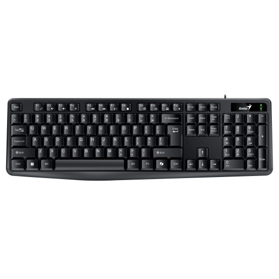 Genius клавиатура кирилизирана Smart Keyboard KB-117 Black - AI, BG Layout, USB