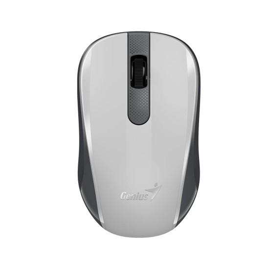 Genius безжина безшумна мишка Wireless Silent Mouse - NX-8008S White+Gray - Silent, 2.4GHz