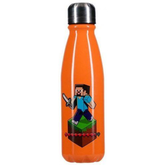 Paladone Minecraft - Aluminium Water Bottle 600ml, PP12074MCF Paladone Minecraft - Aluminium Water Bottle 600ml, PP12074MCF