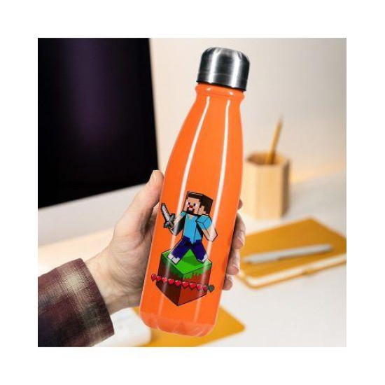 Paladone Minecraft - Aluminium Water Bottle 600ml, PP12074MCF Paladone Minecraft - Aluminium Water Bottle 600ml, PP12074MCF