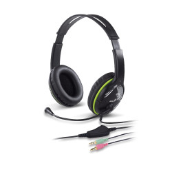 Genius слушалки с микрофон Headset HS-400A - 3.5 mm, Mic, Black/Green