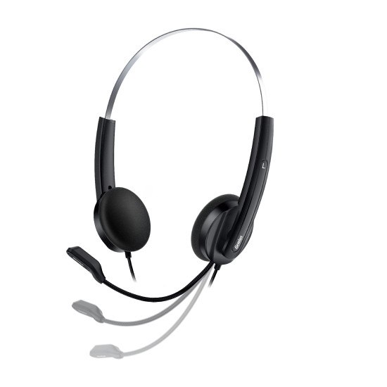 Genius слушалки с микрофон Headset HS-220U - AI, USB-C, Mic, Black