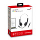 Genius слушалки с микрофон Headset HS-220U - AI, USB-C, Mic, Black