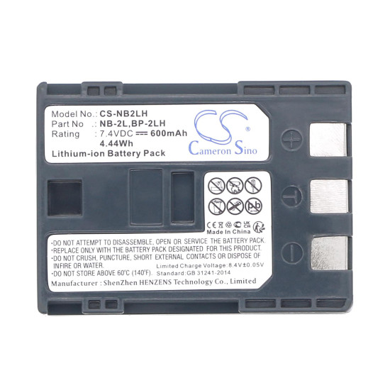 Camera Battery for CANON NB2LH LiIon 7.4V 600mAh Cameron Sino Camera Battery for CANON NB2LH LiIon 7.4V 600mAh Cameron Sino