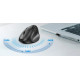Genius вертикална безжична мишка Vertical Mouse wireless Ergo 8350S - Silent, AI, Bluetooth, 2.4G, Dark Grey