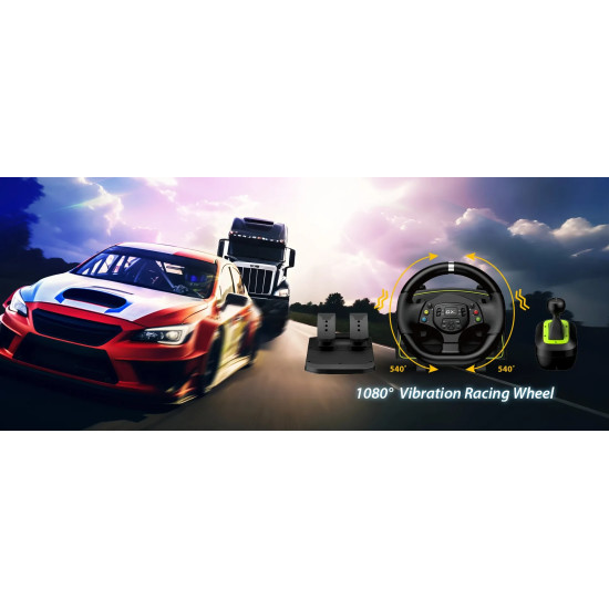 Genius волан с педали Racing Wheel with pedals SpeedMaster X2 - Gear shifter, Pedals, Dual-motor vibration Genius волан с педали Racing Wheel with pedals SpeedMaster X2 - Gear shifter, Pedals, Dual-motor vibration