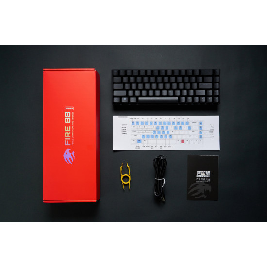 Madlions професионална геймърска механична клавиатура Professional Gaming Mechanical Keyboard FIRE 68 RGB - 8K, Gateron Dual-Rail Magnetic Switches [Linear], R