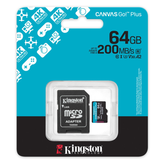 Memory card Kingston Canvas Go! Plus Gen4 microSDXC 64GB Memory card Kingston Canvas Go! Plus Gen4 microSDXC 64GB