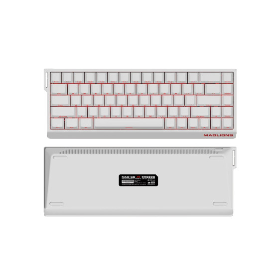 Madlions професионална геймърска механична клавиатура Professional Gaming Mechanical Keyboard MAD 68 R White- 8K, Kunlun Magnetic Switches [Linear]