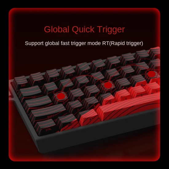 Madlions професионална геймърска механична клавиатура Professional Gaming Mechanical Keyboard MAD 60 HE Contour Flagship - 8K, Magnetic Amber Pro [Linear]