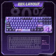 VGN безжична геймърска механична клавиатура Wireless Gaming Mechanical Keyboard - V87 Caribbean Blue - Power Silver Switches [Linear]