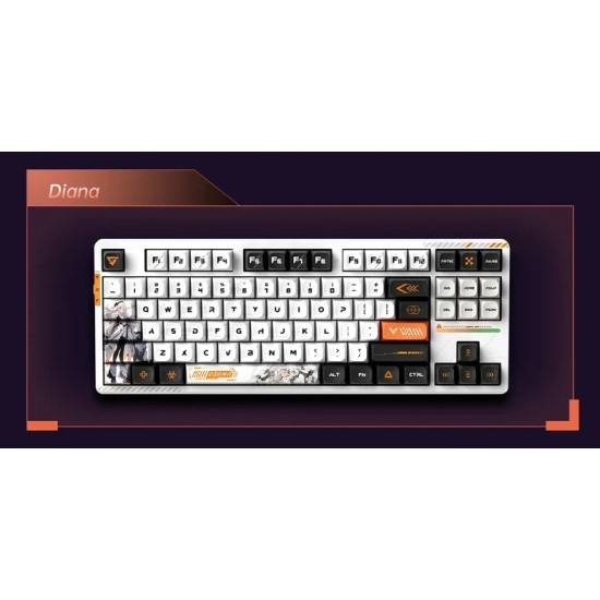 VGN професионална безжична геймърска механична клавиатура Wireless Professional Gaming Mechanical Keyboard - V87 PRO Diana - Aniya Switches, BT5.0, 2.4G