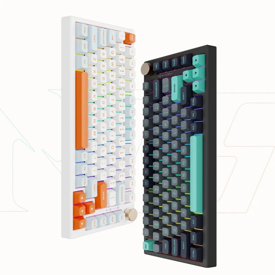 VGN безжична геймърска механична клавиатура Wireless Gaming Mechanical Keyboard - N75 PRO Jelly Orange - Kailh Vaporwave Switches [Linear]