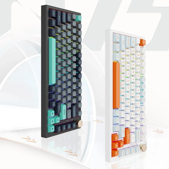 VGN безжична геймърска механична клавиатура Wireless Gaming Mechanical Keyboard - N75 PRO Jelly Orange - Kailh Vaporwave Switches [Linear]