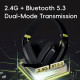 VGN безжични геймърски слушалки Wireless Gaming Headphones - SIREN V1 White - Bluetooth 5.3, 2.4G