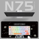 VGN професионална геймърска механична клавиатура Professional Gaming Mechanical Keyboard N75 RGB Caribbean Blue - Power Purple Switches [Tactile]