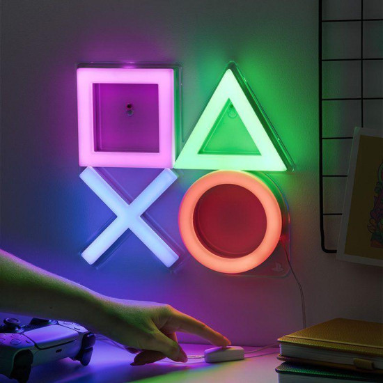 Paladone: Playstation - Wall Mountable LED Neon Light, PP13130PSVN Paladone: Playstation - Wall Mountable LED Neon Light, PP13130PSVN